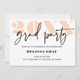 Moderne Pastel Ombre Grad Party Einladung