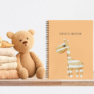 Moderne Pastel Orange Babygeschenk für Mama Notizbuch
