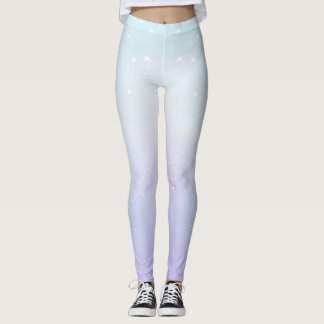 Moderne Pastel Periwinkle Licht Türkis Ombre Cap Leggings