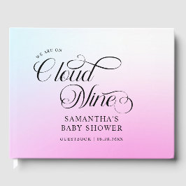 Moderne Pastel Pink Cloud Nine Baby Dusche Gästebuch