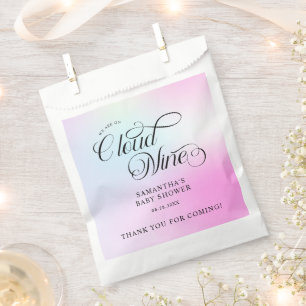 Moderne Pastel Pink Cloud Nine Baby Dusche Geschenktütchen