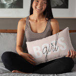 Moderne Pastel Pink Girl Boss Phrase Dekokissen<br><div class="desc">Moderne Pastel Pink Girl Boss Phrase</div>