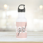 Moderne Pastel Pink Girl Boss Phrase Edelstahlflasche<br><div class="desc">Moderne Pastel Pink Girl Boss Phrase</div>