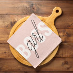 Moderne Pastel Pink Girl Boss Phrase Geschirrtuch<br><div class="desc">Moderne Pastel Pink Girl Boss Phrase</div>
