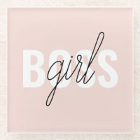 Moderne Pastel Pink Girl Boss Phrase