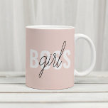 Moderne Pastel Pink Girl Boss Phrase Kaffeetasse<br><div class="desc">Moderne Pastel Pink Girl Boss Phrase</div>
