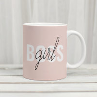Moderne Pastel Pink Girl Boss Phrase