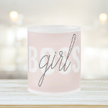 Moderne Pastel Pink Girl Boss Phrase Mattglastasse<br><div class="desc">Moderne Pastel Pink Girl Boss Phrase</div>