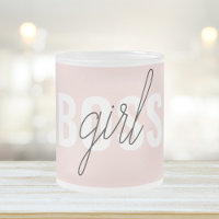 Moderne Pastel Pink Girl Boss Phrase