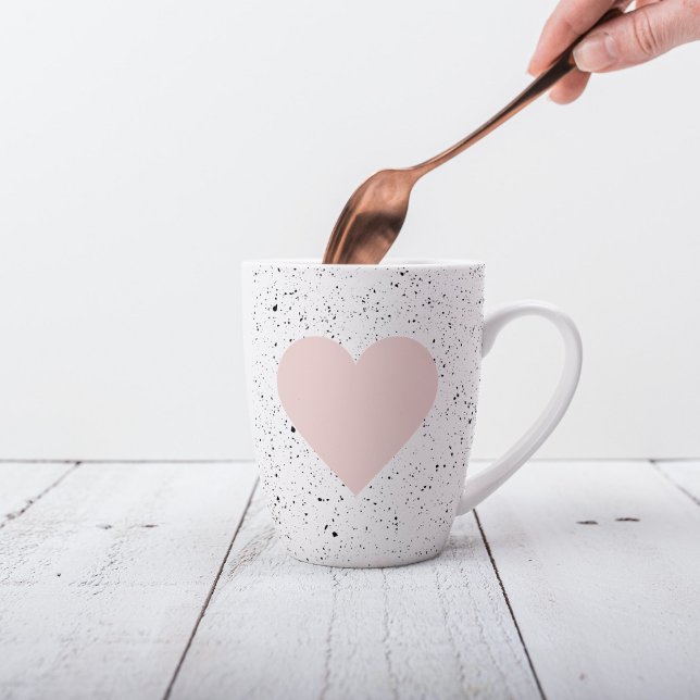 Moderne Pastel Pink & Heart Schönes Geschenk Milchtasse (Von Creator hochgeladen)