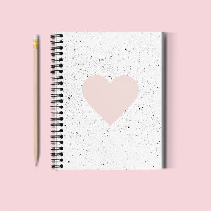 Moderne Pastel Pink & Heart Schönes Geschenk Notizblock