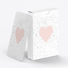 Moderne Pastel Pink & Heart Schönes Geschenk Spielkarten