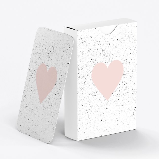 Moderne Pastel Pink & Heart Schönes Geschenk Spielkarten (Von Creator hochgeladen)