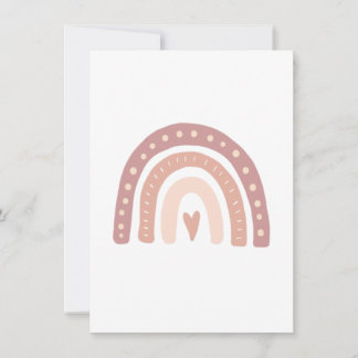 Moderne Pastel Pink Rainbow Boho Raten Sie den Nam Einladung