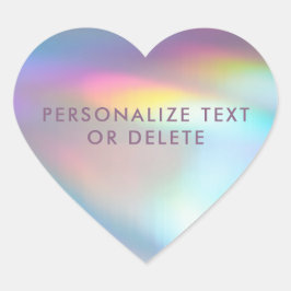 Moderne Pastel Rainbow Mermaid Unicorn Holographis Herz-Aufkleber