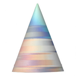 Moderne Pastel Rainbow Mermaid Unicorn Holographis Partyhütchen