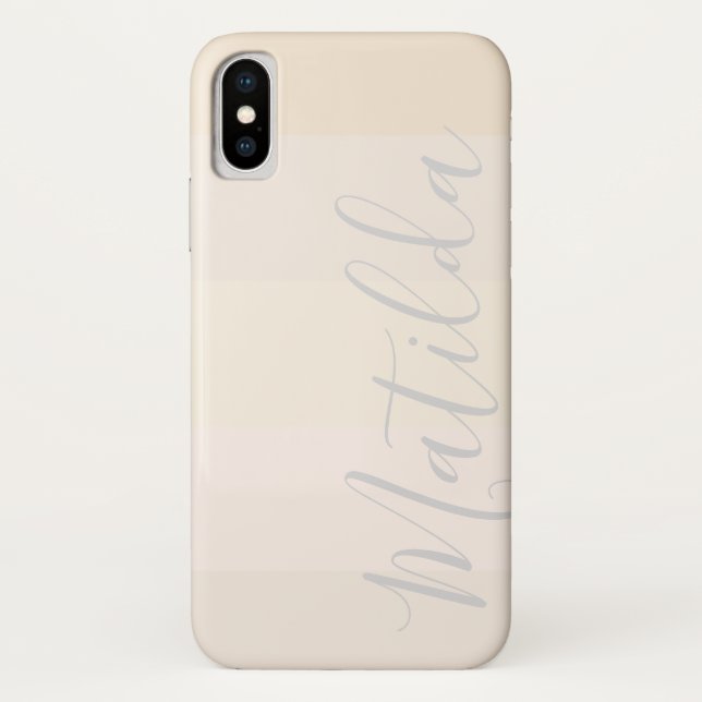 Moderne Pastel Skin Ombre Personalisierter Name Case-Mate iPhone Hülle (Rückseite)