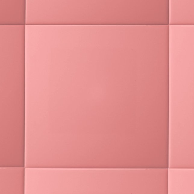 Moderne Pastel Solid Color Peachy Pink Fliese (Von Creator hochgeladen)
