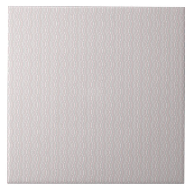 Moderne Pastel Wavy Keramik Tile - Custom 6x6" Art Fliese (Vorderseite)