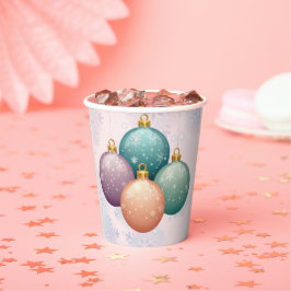 Moderne Pastel Weihnachtsschmuck Babydusche Pappbecher