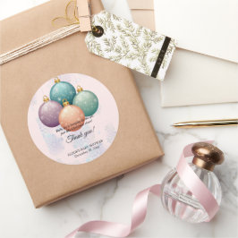 Moderne Pastel Weihnachtsschmuck Babydusche Runder Aufkleber