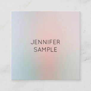 Moderne Pastelfarben minimalistisch Quadratische Visitenkarte
