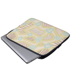 Moderne Pastell-Abstrakte Geometrische Muster Laptopschutzhülle