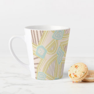 Moderne Pastell-Abstrakte Geometrische Muster Latt Milchtasse