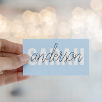 Moderne Pastell Blue Beauty Personalisiert
