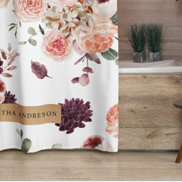 Moderne Pastell-Blume & Kraft-Personalisiertes Ges Duschvorhang