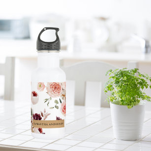 Moderne Pastell-Blume & Kraft-Personalisiertes Ges Edelstahlflasche