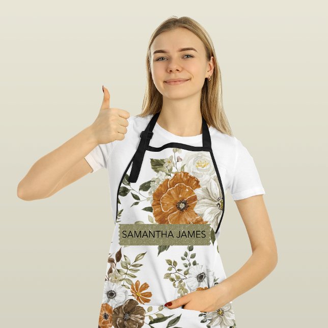 Moderne Pastell-Blume & Kraft-Personalisiertes Ges Schürze (Von Creator hochgeladen)