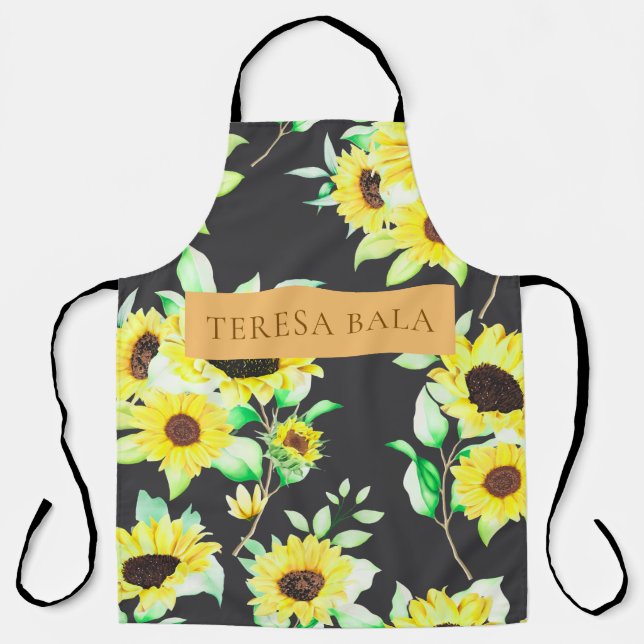 Moderne Pastell-Blumen-Geschenk-Schürze mit Person Schürze (Vorderseite)