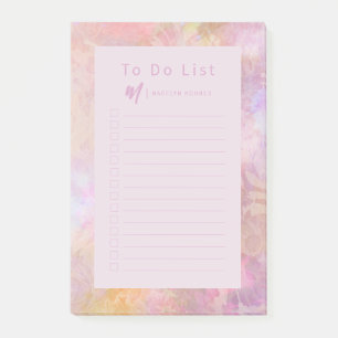 Moderne Pastell-Blumen-Monogramm Post-it Klebezettel