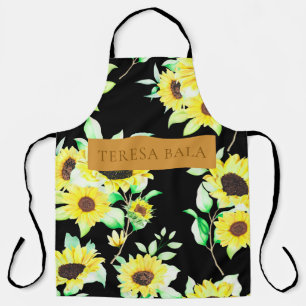 Moderne Pastell-Blumen-Personalisierte Rustikale G Schürze