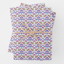 Moderne Pastell-Ethnische Geometrische Diamant-Mus