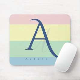 Moderne Pastell-Minimalist-Anpassung Name Mousepad