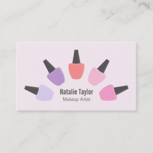 Moderne Pastell-Nagellack-Make-up-Artist-Unternehm Visitenkarte
