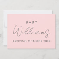 Moderne Pastell Pink Minimalistische Schwangerscha