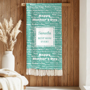 Moderne Pastell-Schriftzug-Muttertagsgeschenk für Sherpadecke