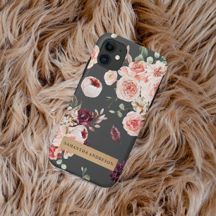 Moderne Pastellblumen & Kraft Personalisiertes Ges Case-Mate iPhone Hülle