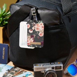 Moderne Pastellblumen & Kraft Personalisiertes Ges Gepäckanhänger