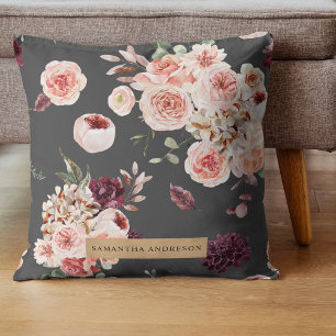 Moderne Pastellblumen & Kraft Personalisiertes Ges Kissen