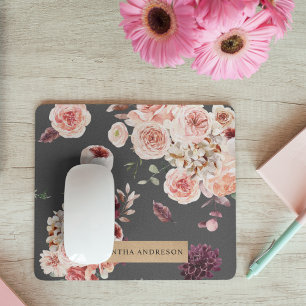 Moderne Pastellblumen & Kraft Personalisiertes Ges Mousepad