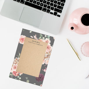 Moderne Pastellblumen & Kraft Personalisiertes Ges Post-it Klebezettel