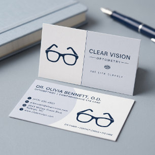 Moderne Pastellbrille Augenoptiker Visitenkarte