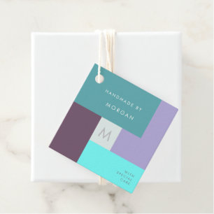 Moderne Pastelle Personalisierte Produkttags Geschenkanhänger