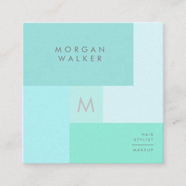 Moderne Pastelle | Square Business Card Quadratische Visitenkarte (Vorderseite)