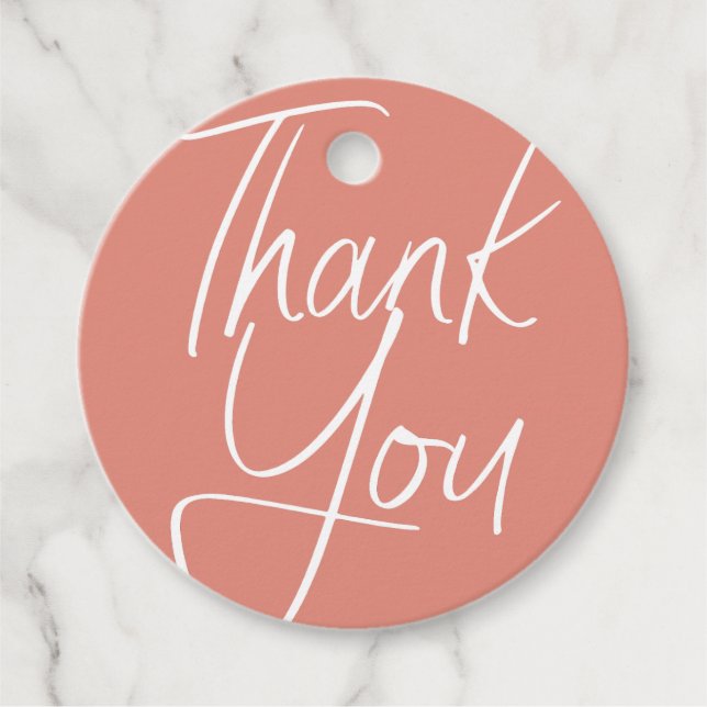 Moderne pastellelegante Typografie danke Geschenkanhänger (Vorderseite)