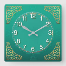 Moderne Pastellfarben Quadratische Wanduhr